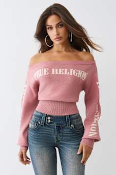 SU&Eacute;TER ENCOGIDO CON HOMBRO DESCUBIERTO, image 1