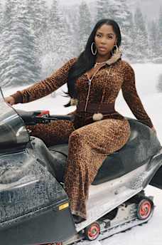 VELOUR FAUX FUR SHRUNKEN ZIP HOODIE, image 2