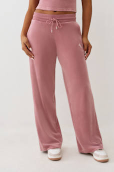 VELOUR CRYSTAL HORSESHOE STRAIGHT LEG SWEATPANT, image 2