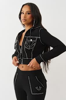 BIG T SHRUNKEN ZIP HOODIE, image 4