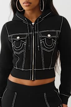 BIG T SHRUNKEN ZIP HOODIE, image 5