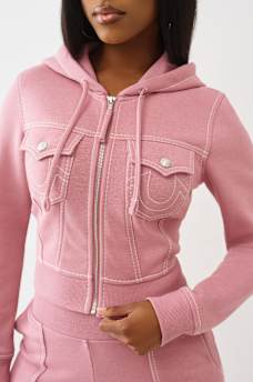 BIG T SHRUNKEN ZIP HOODIE, image 4