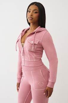 BIG T SHRUNKEN ZIP HOODIE, image 5