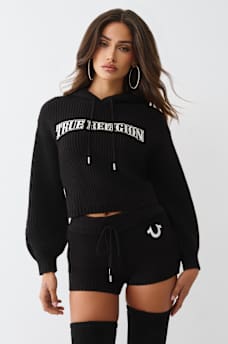 EMBROIDERED PULLOVER SWEATER HOODIE, image 2