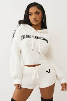 EMBROIDERED PULLOVER SWEATER HOODIE, image 2