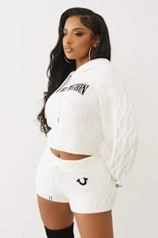 EMBROIDERED PULLOVER SWEATER HOODIE, image 4