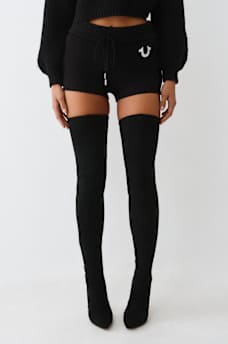 EMBROIDERED SWEATER SHORT, image 3