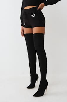 EMBROIDERED SWEATER SHORT, image 4