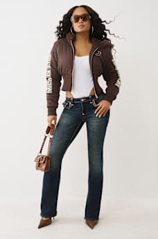 FAUX FUR SHRUNKEN HOODED PUFFER, image 2