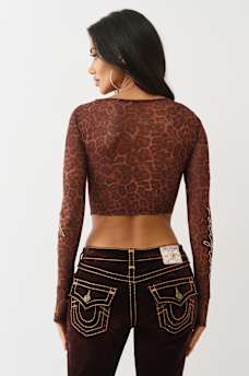 CORSET CON MANGAS LARGAS DE MALLA Y CRISTALES, image 5