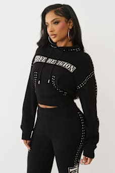 LOGO PULLOVER SWEATER HOODIE, image 4