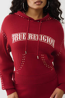 LOGO PULLOVER SWEATER HOODIE, image 1