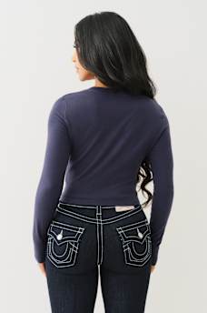 LONG SLEEVE LOGO APPLIQUE BABY TEE, image 4