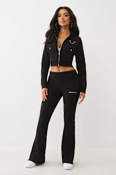 RAINBOW STITCH HORSESHOE SHRUNKEN ZIP HOODIE, image 3