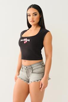 CHERRY SQUARE NECK BABY TEE, image 4