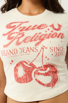 VINTAGE CHERRY LOGO BABY TEE, image 3