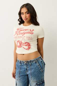VINTAGE CHERRY LOGO BABY TEE, image 4