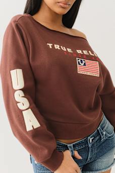 OFF THE SHOULDER EMBROIDERED PULLOVER, image 4