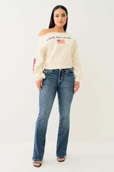 OFF THE SHOULDER EMBROIDERED PULLOVER, image 3