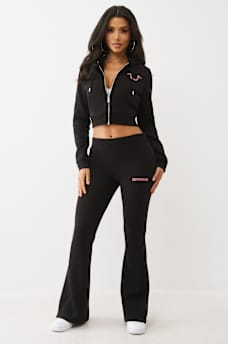 RAINBOW STITCH HORSESHOE BOOTCUT SWEATPANT, image 3