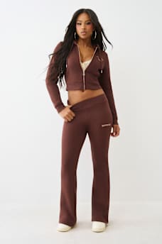 RAINBOW STITCH HORSESHOE BOOTCUT SWEATPANT, image 3