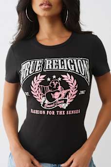 CAMISETA DE CUELLO REDONDO CON BUDDHA DE CRISTAL, image 1