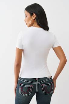 CAMISETA DE CUELLO REDONDO CON BUDDHA DE CRISTAL, image 5