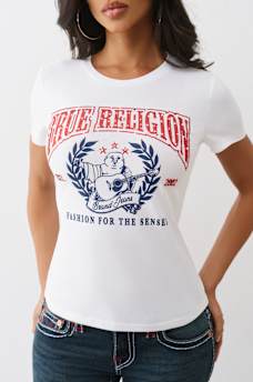 CAMISETA DE CUELLO REDONDO CON BUDDHA DE CRISTAL, image 1