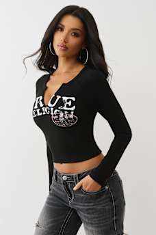 RIBBED V-NOTCH RAGLAN LONG SLEEVE TEE, image 5