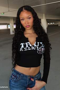 RIBBED V-NOTCH RAGLAN LONG SLEEVE TEE, image 1