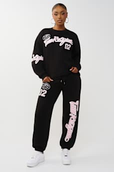 EMBROIDERED BOYFRIEND PULLOVER SWEATSHIRT, image 3