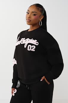 EMBROIDERED BOYFRIEND PULLOVER SWEATSHIRT, image 4