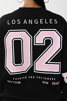 EMBROIDERED BOYFRIEND PULLOVER SWEATSHIRT, image 1