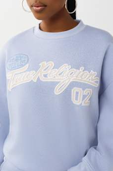 EMBROIDERED BOYFRIEND PULLOVER SWEATSHIRT, image 2