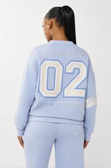 EMBROIDERED BOYFRIEND PULLOVER SWEATSHIRT, image 7