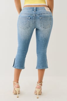 LOW RISE BUTTON HEM FLAP CAPRI , image 6