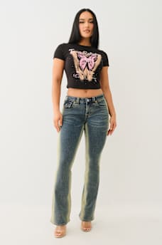 BECCA MID RISE FADED BOOTCUT JEAN, image 2