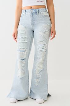 DESTROYED RELAXED FLARE JEAN, image 1