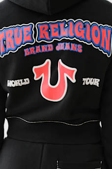 CROPPED BIG T ZIP HOODIE, image 1