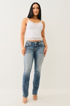 BILLIE MID RISE BIG T SPLIT HEM STRAIGHT JEAN, image 2