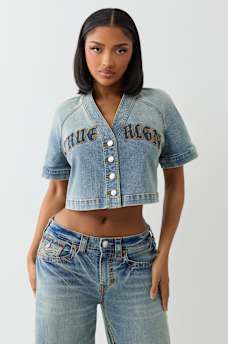 DENIM JERSEY SHIRT, image 1