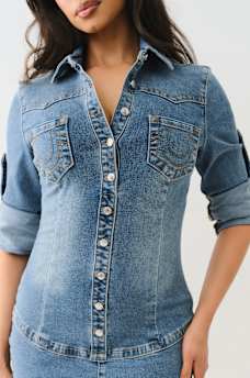 Y2K MINI DENIM SHIRT DRESS, image 3