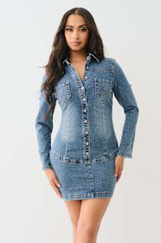 Y2K MINI DENIM SHIRT DRESS, image 7