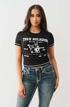 CONTRAST BUDDHA LOGO BABY TEE, image 2