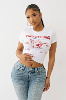 CONTRAST BUDDHA LOGO BABY TEE, image 2