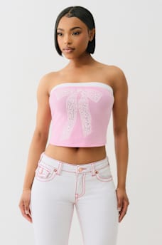 CRYSTAL BOW TUBE TOP, image 2