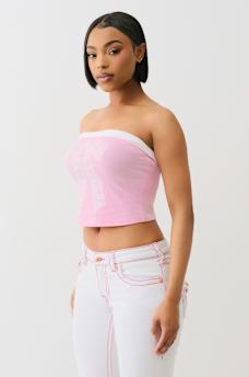 CRYSTAL BOW TUBE TOP, image 4