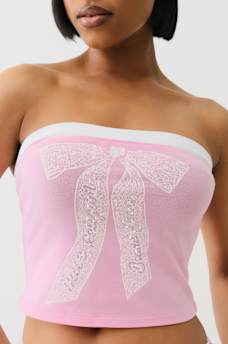 CRYSTAL BOW TUBE TOP, image 1