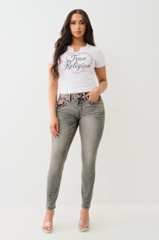 CRYSTAL HEART NOTCH BABY TEE, image 4