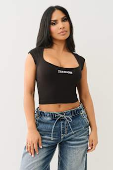 SEAMLESS SQUARE NECK CROP TOP, image 2